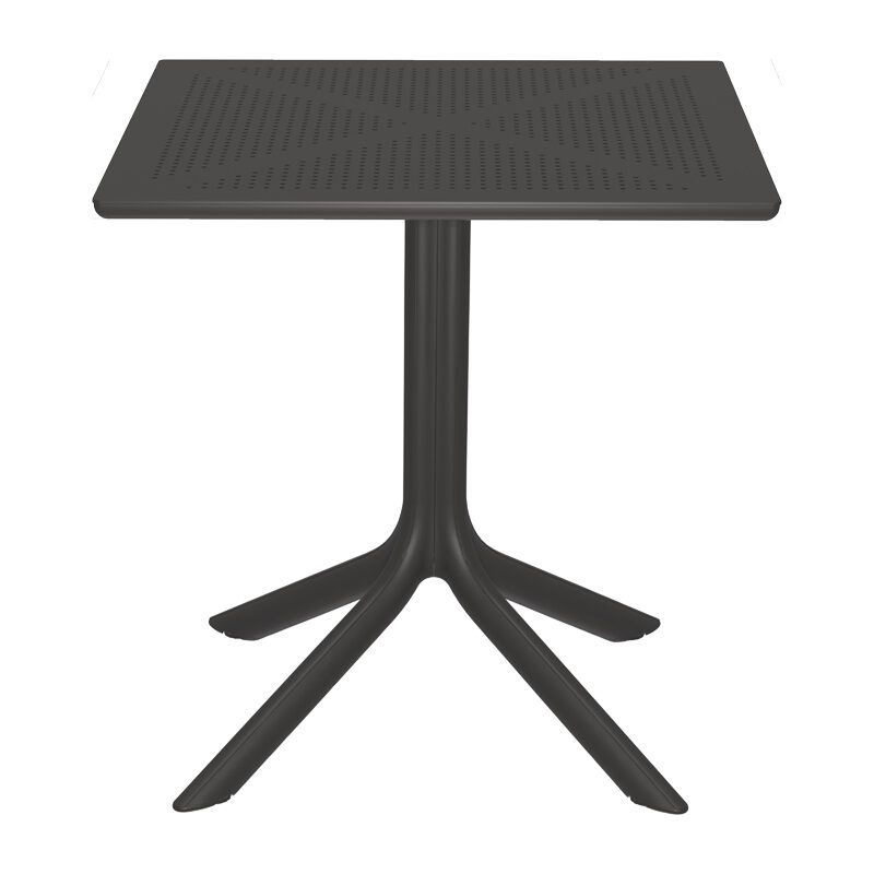 Τραπέζι Groovy pakoworld pp διατρητο ανθρακί 60x60x76εκ