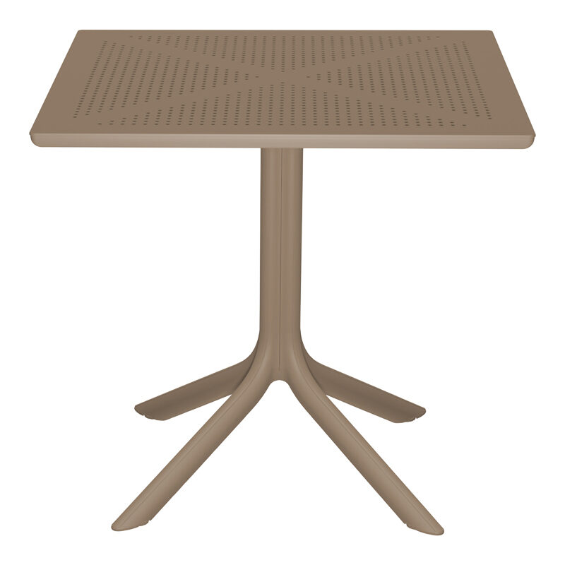 Τραπέζι Groovy pakoworld διατρητο pp cappuccino 80x80x74εκ