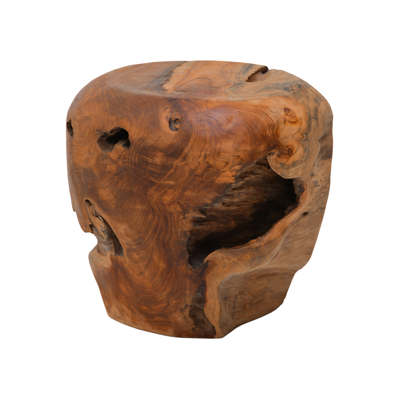 Σκαμπό Bolare pakoworld teak ξύλο σε φυσική απόχρωση Φ40x35εκ