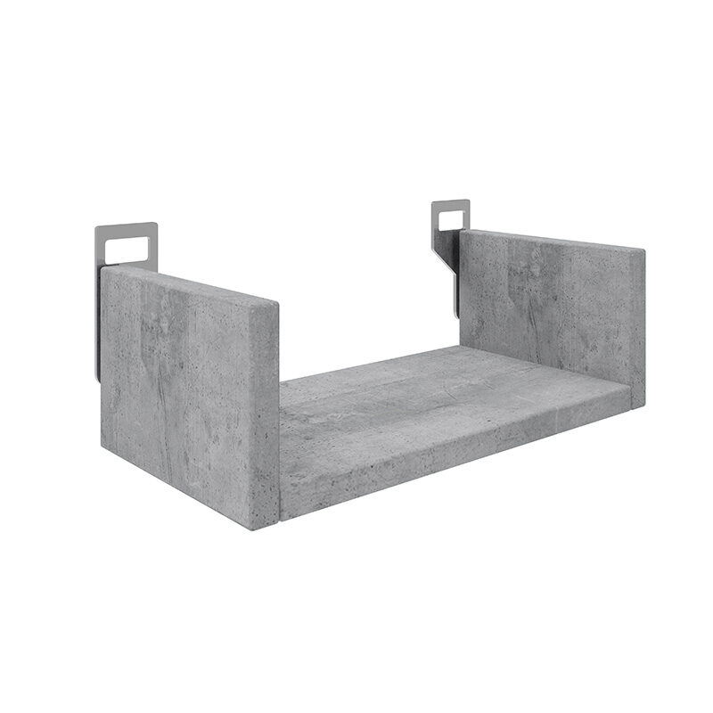 Ραφιέρα τοίχου Derva pakoworld σε cement γκρι απόχρωση 30x15x10cm