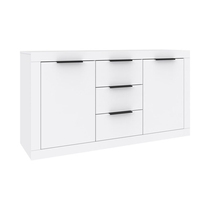 Μπουφές Doha pakoworld σε λευκή απόχρωση 150x45x80.5εκ