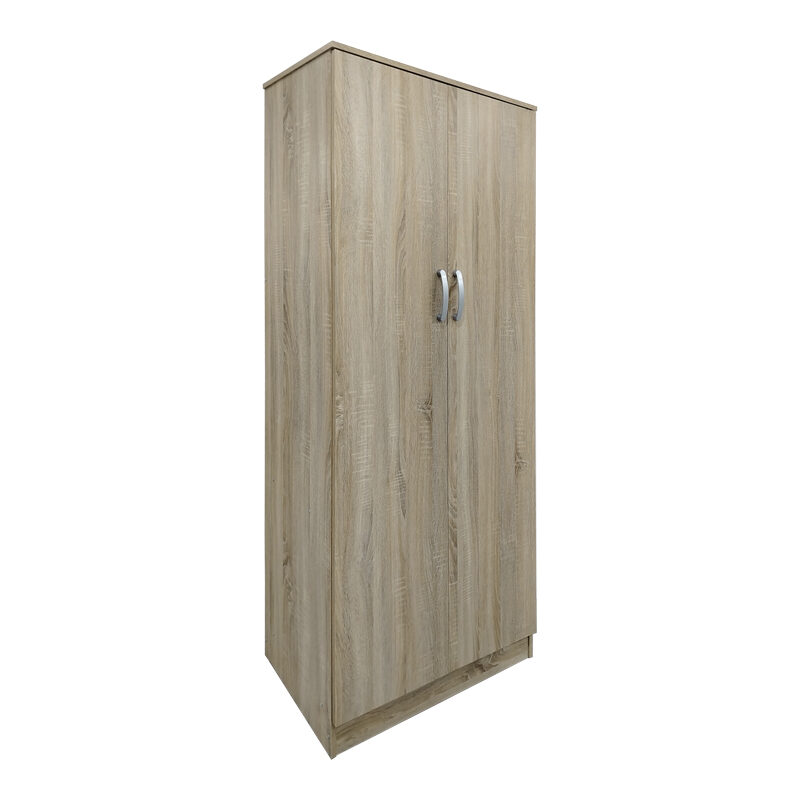 Ντουλάπα δίφυλλη Athos pakoworld σε Sonoma απόχρωση 80x42x180εκ