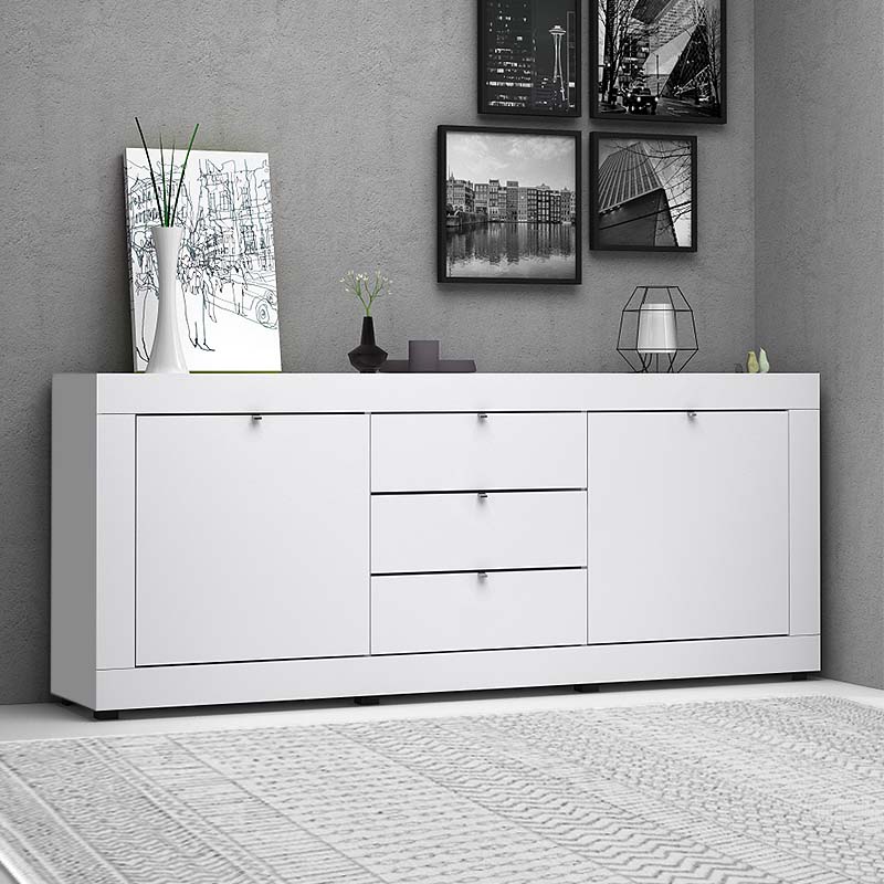 Μπουφές Ocean Megapap χρώμα λευκό 210x45x86εκ.