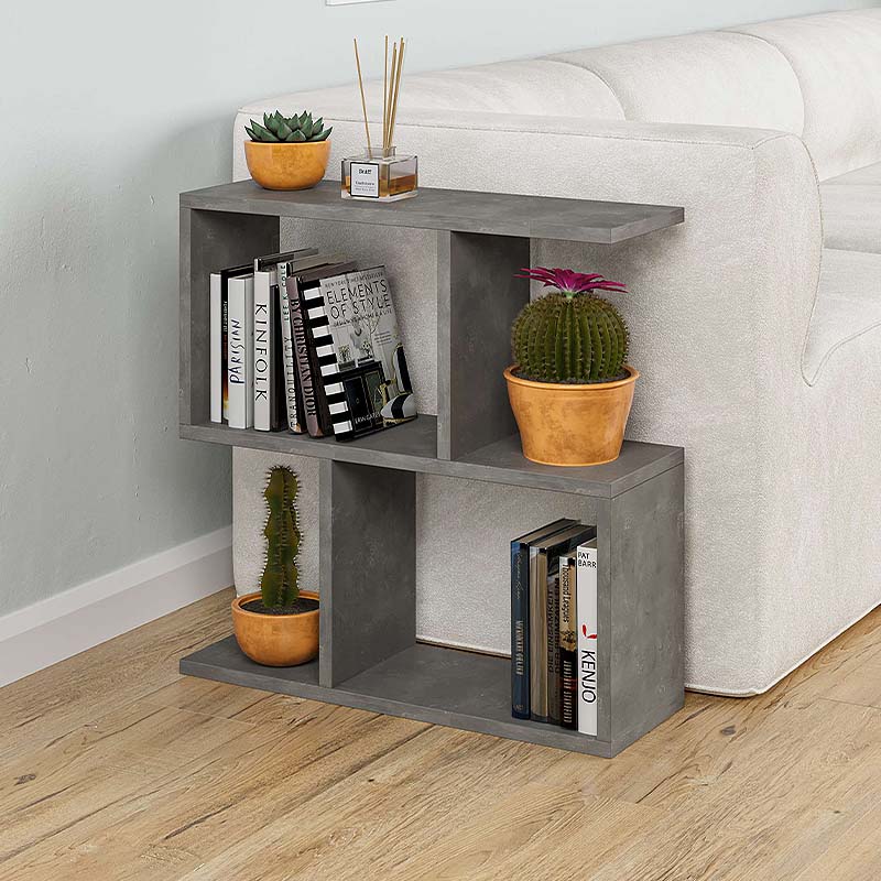 Τραπεζάκι βοηθητικό Homemania Megapap χρώμα γκρι ρετρό 60x20x60εκ.