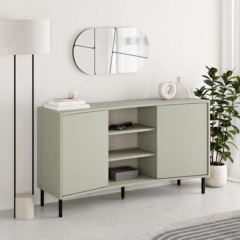 Μπουφές Frem Megapap χρώμα ash green 150x40x81εκ.