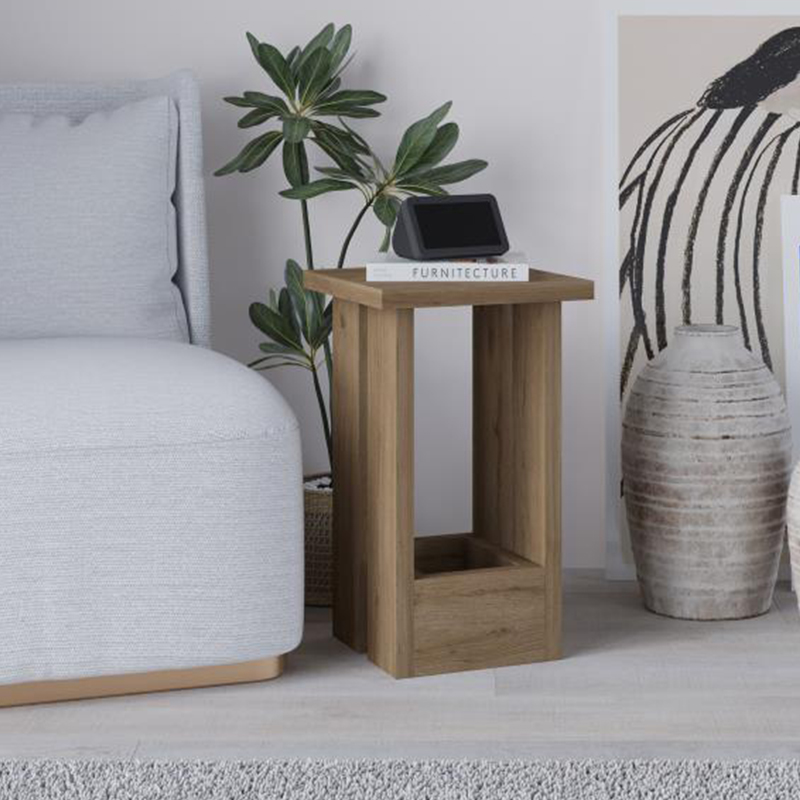 Τραπεζάκι βοηθητικό Tasos Megapap χρώμα sepet oak 30x30x50,3εκ.