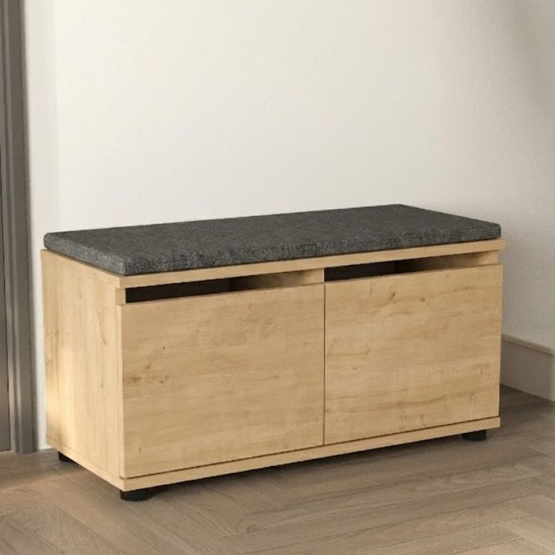 Παπουτσοθήκη Twain Megapap 8 ζευγών χρώμα sapphire oak 80x35x42εκ.
