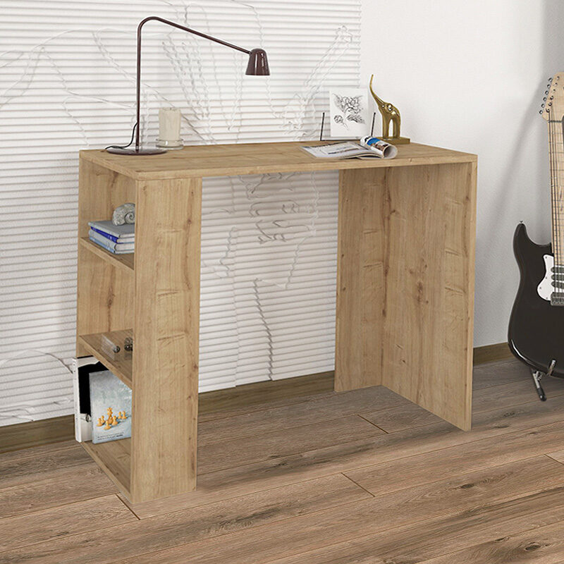 Γραφείο εργασίας Netenia Megapap χρώμα sapphire oak 90x40x74εκ.