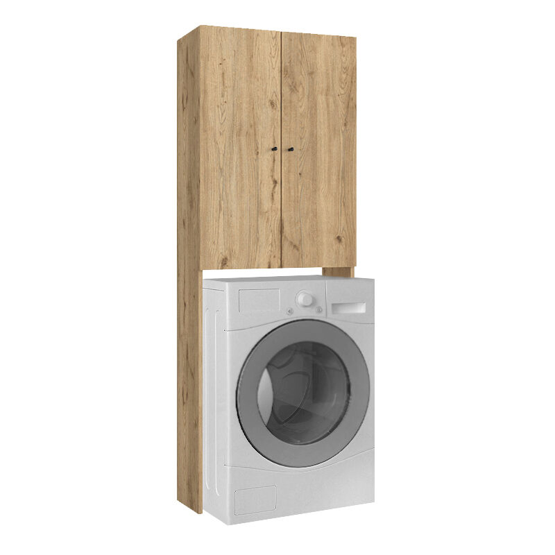 Έπιπλο πλυντηρίου Romme Megapap χρώμα sepet oak 65x27,1x180εκ.