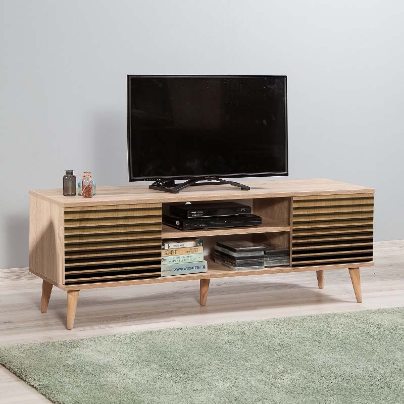 Έπιπλο τηλεόρασης Soho Megapap χρώμα sonoma 140x40x50 εκ.