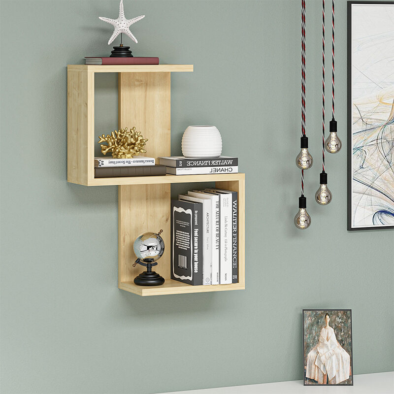 Ραφιέρα τοίχου Octa Megapap χρώμα sapphire oak 45x16,4x60εκ.