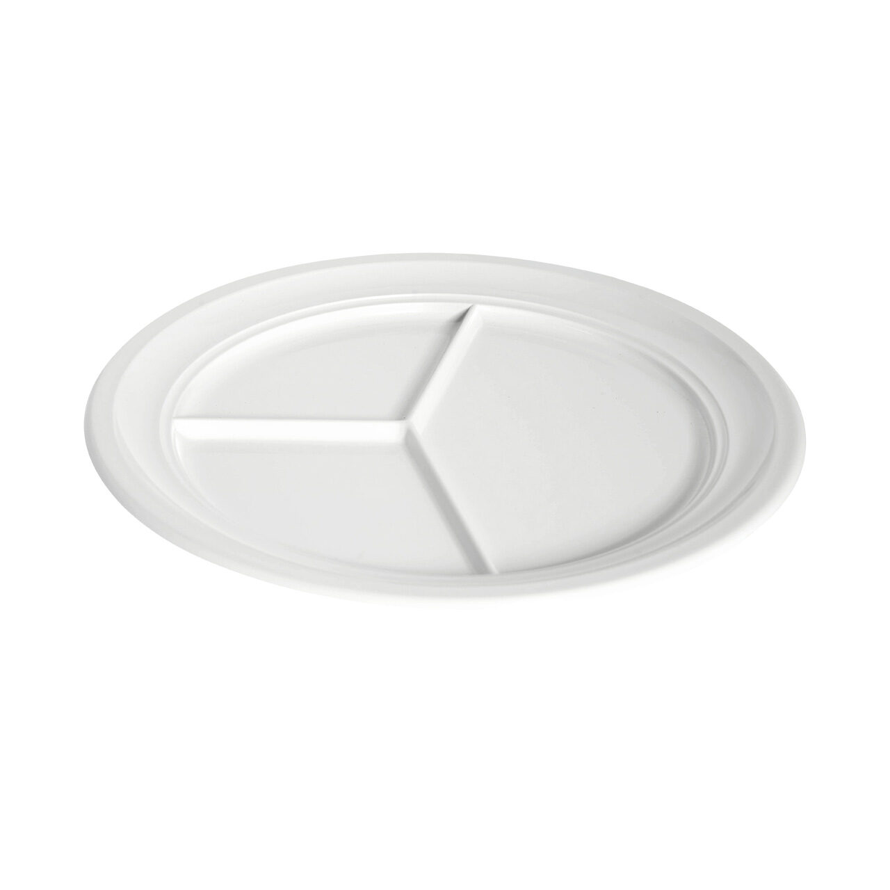 Πιάτο 3 θέσεων Φ24cm Λευκό - SKU -409116