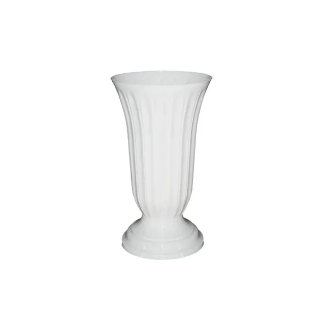 ΑΝΘΟΔΟΧΕΙΟ ΛΕΥΚΟ ΠΛΑΣΤΙΚΟ FLAKON LILIA - Φ16x29.5cm
