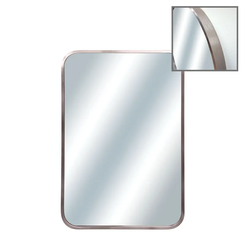 ΚΑΘΡΕΦΤΗΣ ΟΡΘΟΓΩΝΙΟΣ ΕΠΙΤΟΙΧΙΟΣ ΡΟΖ/ΑΣΗΜΙ  ΠΛΑΙΣΙΟ ΑΛΟΥΜΙΝΙΟΥ - 40x60x4cm 1/8ΚΙΒ