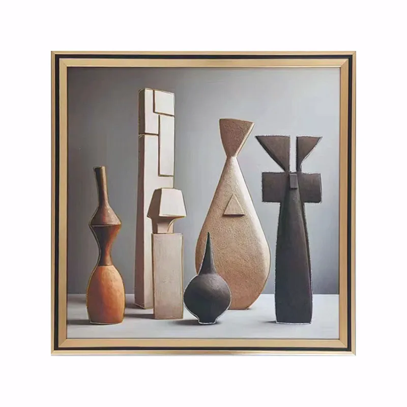 ΚΑΔΡΑΚΙ ΜΕ ΧΡΥΣΗ ΚΟΡΝΙΖΑ & ΕΚΤΥΠΩΣΗ 3D ΒΑΖΑ ΑΦΗΡΗΜΕΝΟ - 41x41cm 24/ΚΙΒ