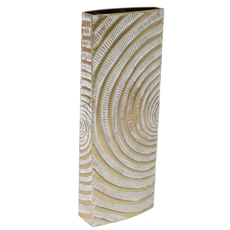 ΜΕΤΑΛΛΙΚΟ ΒΑΖΟ  ΧΡΥΣΟ/ΛΕΥΚΟ   - 22.9x10.8x59.7cm 4/KIB