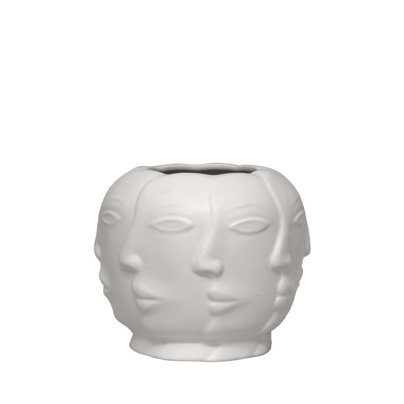 ΒΑΖΟ ΛΕΥΚΟ ΚΕΡΑΜΙΚΟ ΠΡΟΣΩΠΑ - 19.5x17cm 1/12ΚΙΒ