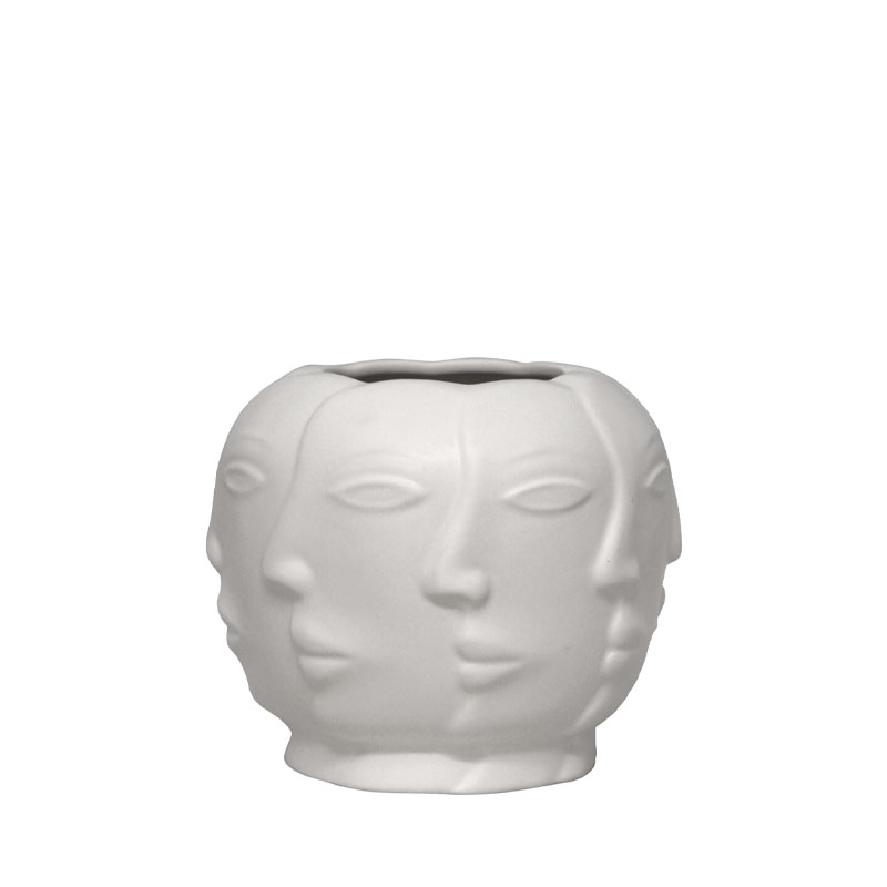 ΒΑΖΟ ΛΕΥΚΟ ΚΕΡΑΜΙΚΟ ΠΡΟΣΩΠΑ - 19.5x17cm 1/12ΚΙΒ