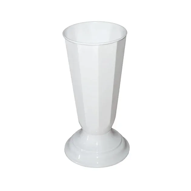 ΑΝΘΟΔΟΧΕΙΟ ΛΕΥΚΟ ΠΛΑΣΤΙΚΟ FLAKON SZWED - Φ16x39cm