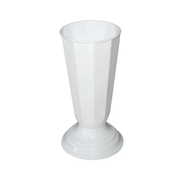 ΑΝΘΟΔΟΧΕΙΟ ΛΕΥΚΟ ΠΛΑΣΤΙΚΟ FLAKON SZWED - Φ16x39cm