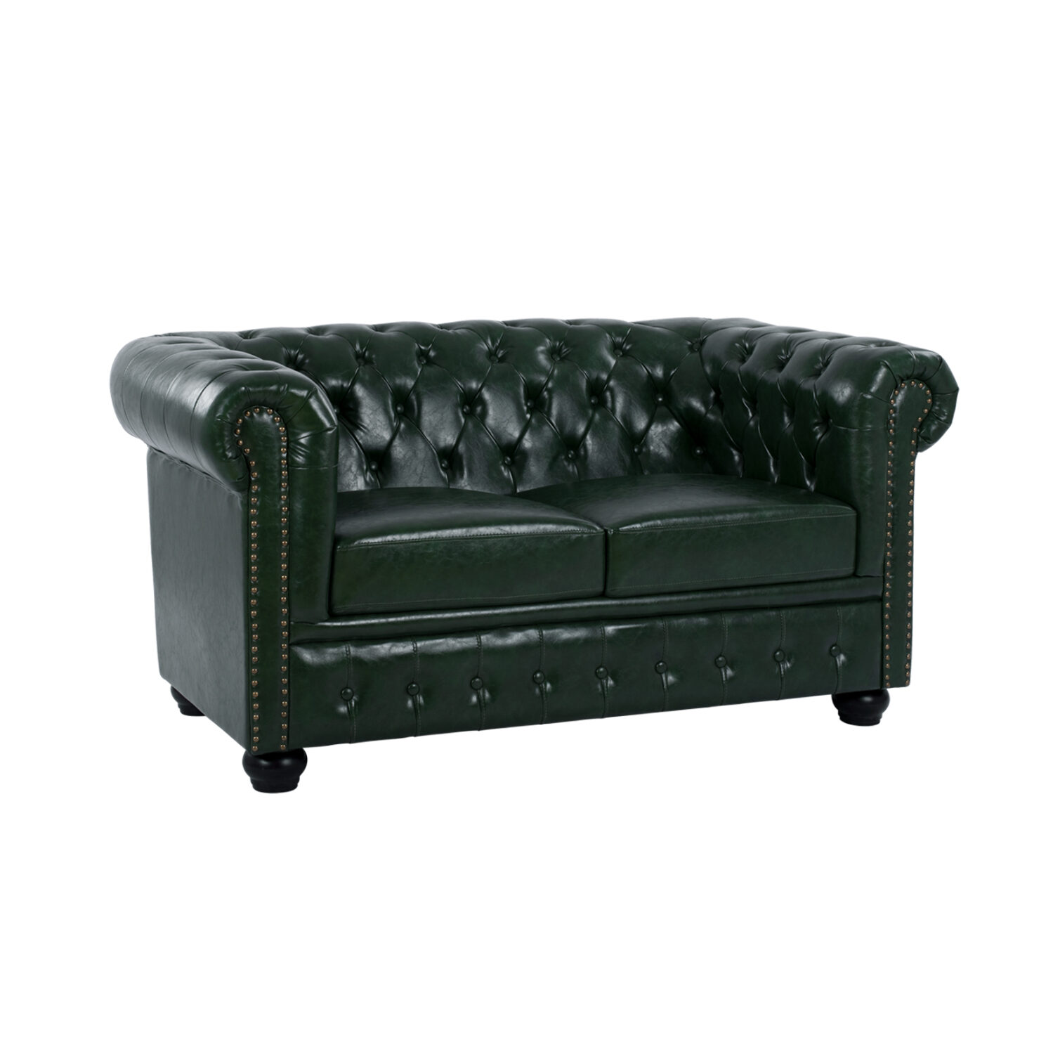 ΚΑΝΑΠΕΣ 2ΘΕΣΙΟΣ T.CHESTERFIELD HM3010.08 ΤΕΧΝΟΔΕΡΜΑ ΚΥΠΑΡΙΣΣΙ 150x90x70Υ εκ.