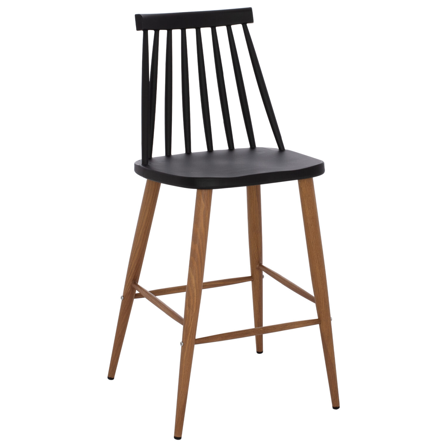 ΣΚΑΜΠΟ ΜΠΑΡ VANESSA ΜΑΥΡΟ ΜΕΣΑΙΟΥ ΥΨΟΥΣ HM9300.02 43x45x97Υεκ.