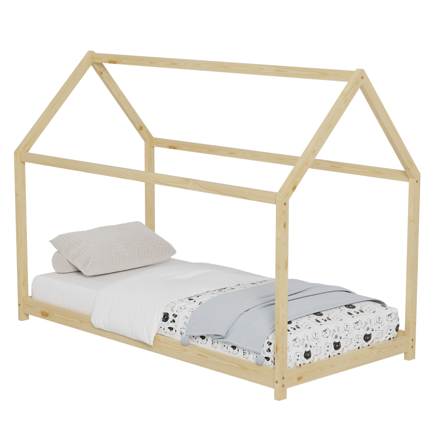 ΚΡΕΒΑΤΙ ΠΑΙΔΙΚΟ PEPE HM677.01 τ.MONTESSORI ΞΥΛΟ ΠΕΥΚΟ ΦΥΣΙΚΟ- 190x90εκ