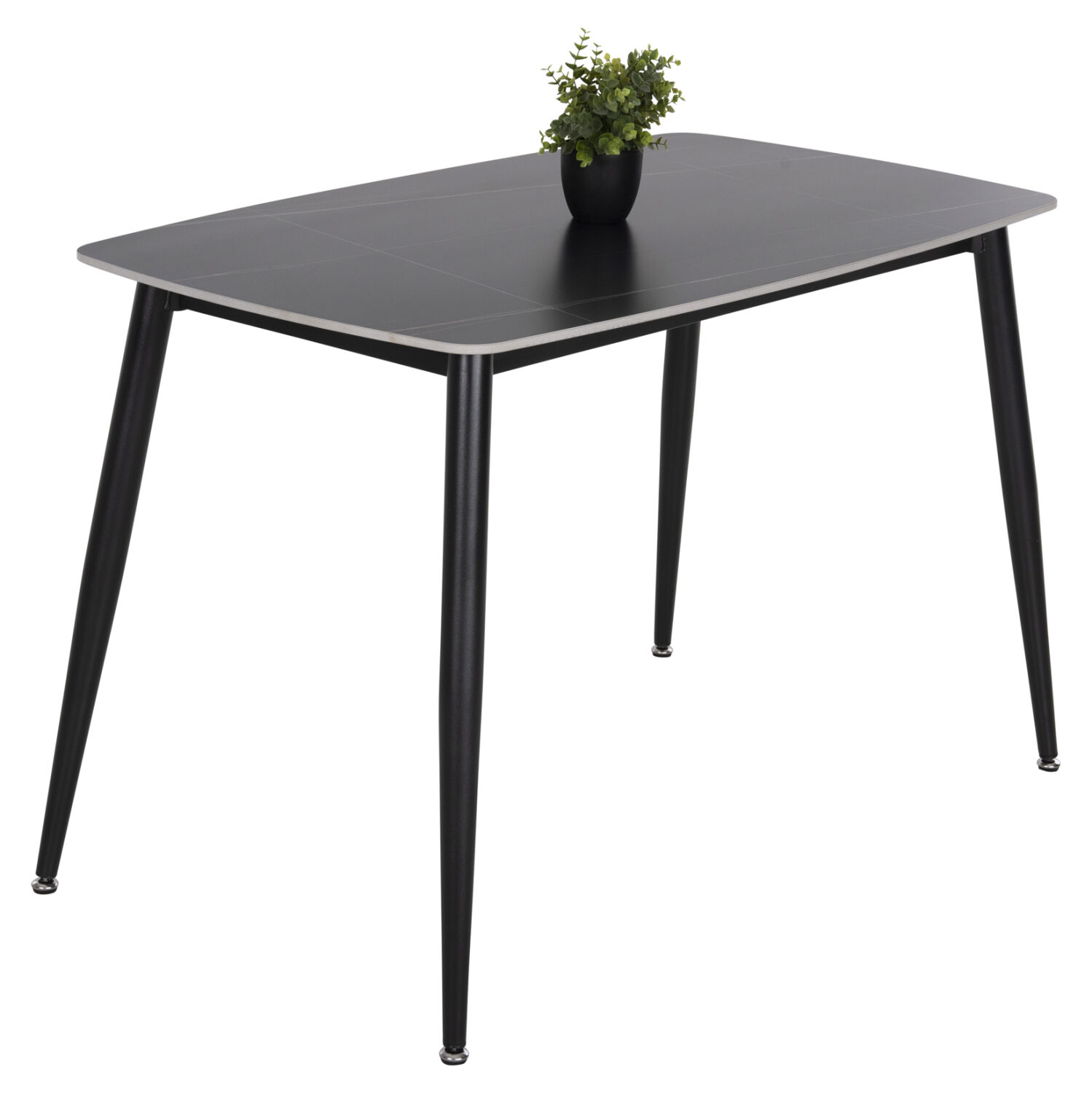 ΤΡΑΠΕΖΙ RAVEN HM9854.02 ΚΕΡΑΜΙΚΟ TOP ΜΑΥΡΟ ΜΑΡΜΑΡΟ-ΜΑΥΡΟ ΜΕΤΑΛΛΟ 120x70x73Υεκ.