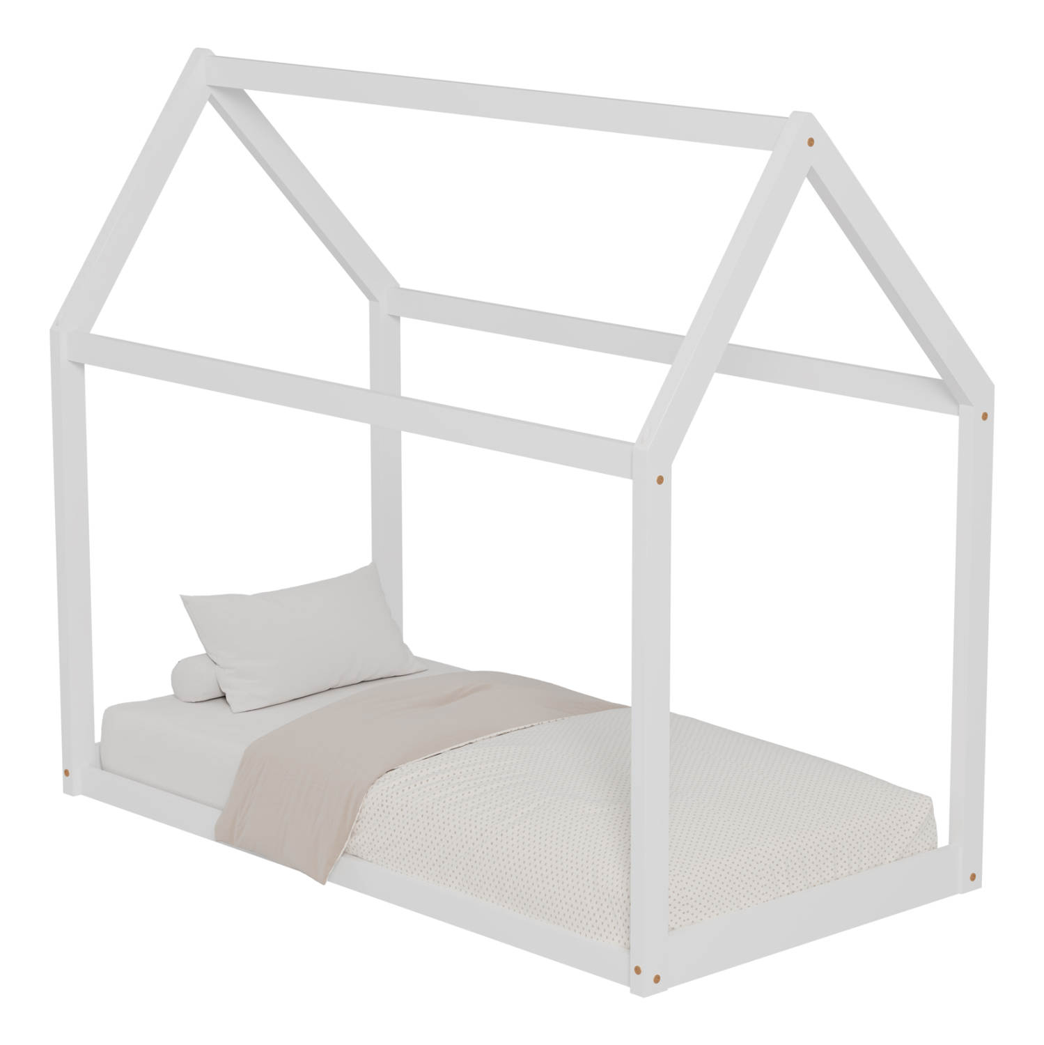 ΚΡΕΒΑΤΙ ΠΑΙΔΙΚΟ PEPE HM678.03 τ.MONTESSORI ΞΥΛΟ ΠΕΥΚΟ ΛΕΥΚΟ- 140x70εκ
