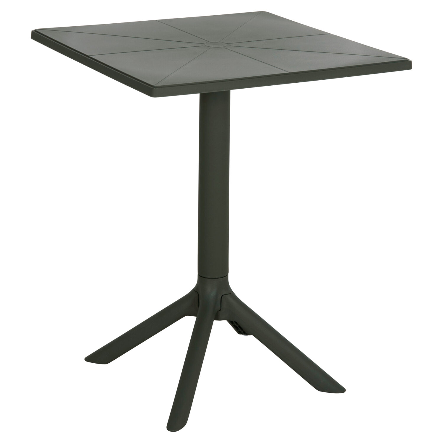 ΤΡΑΠΕΖΙ ΠΟΛΥΠΡΟΠΥΛΕΝΙΟΥ ΤΕΤΡΑΓΩΝΟ TERRIN HM6125.15 DARK OLIVE 60x60x75Υεκ.