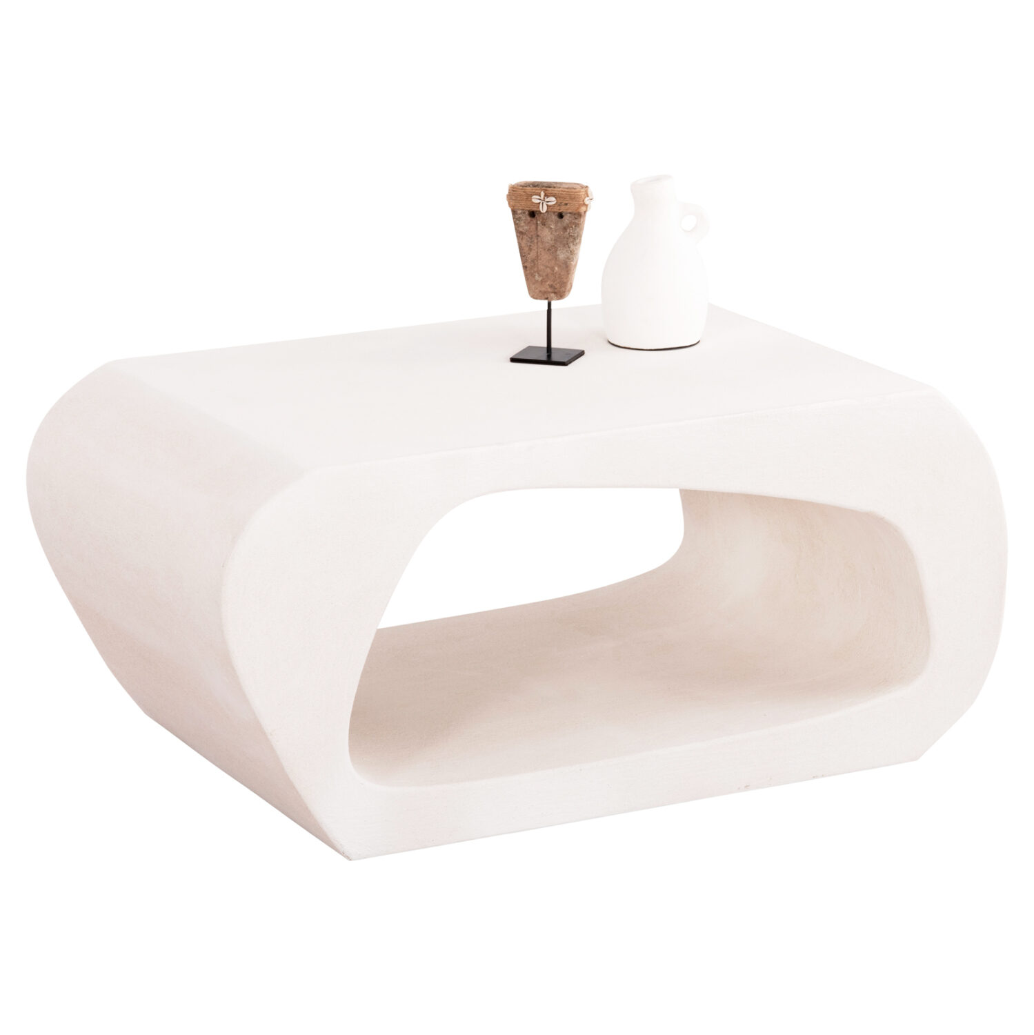 ΤΡΑΠΕΖΙ ΣΑΛΟΝΙΟΥ ΣΕΙΡΑ SANTORINI HM18071 MDF ΣΕ ΥΠΟΛΕΥΚΟ ΧΡΩΜΑ 100x60x45Υεκ.