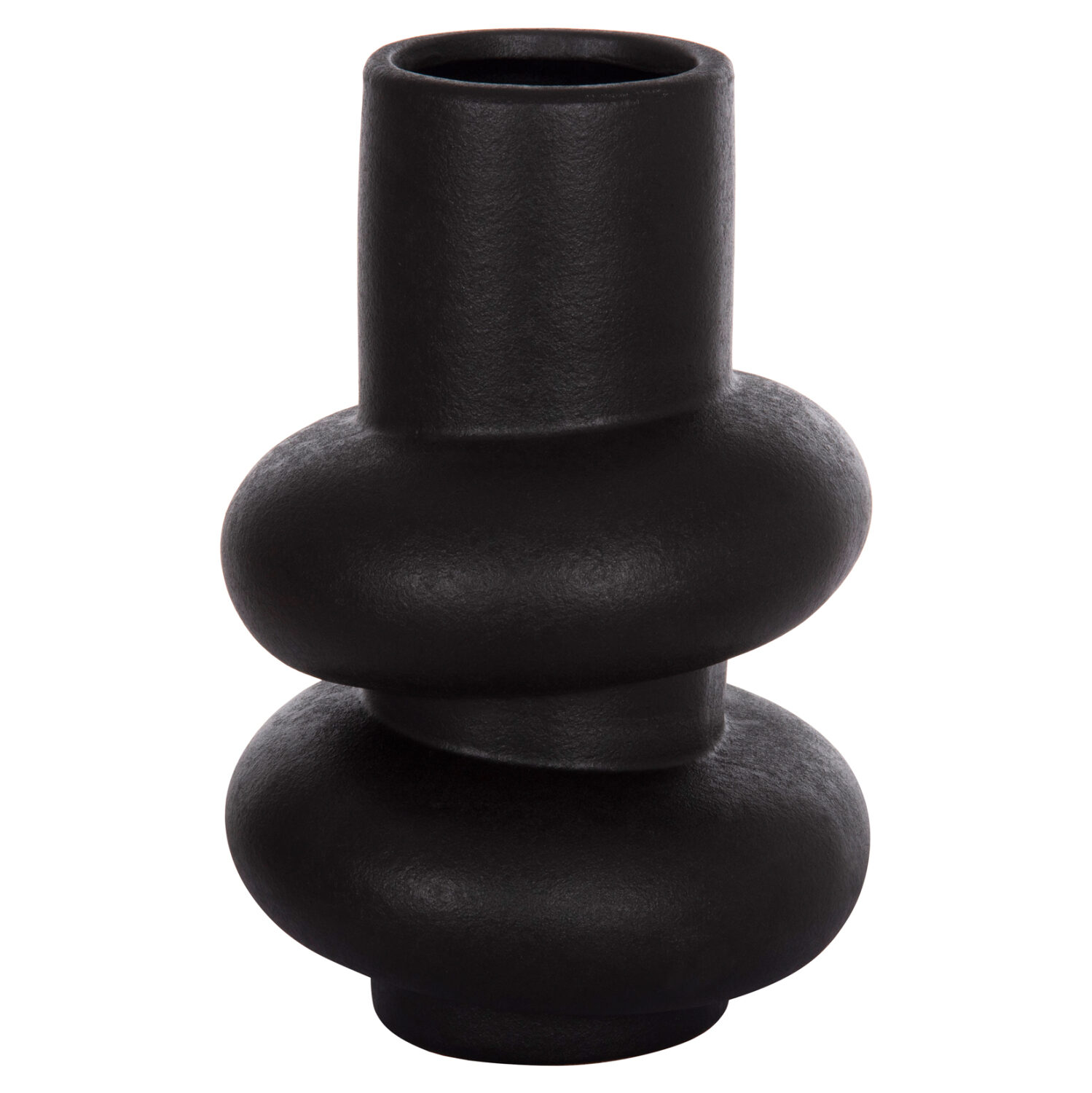 ΕΠΙΤΡΑΠΕΖΙΟ ΚΕΡΑΜΙΚΟ ΔΙΑΚΟΣΜΗΤΙΚΟ ROOK HM4627.02 ΜΑΥΡΟ ΜΑΤ Φ16x25,5Υεκ