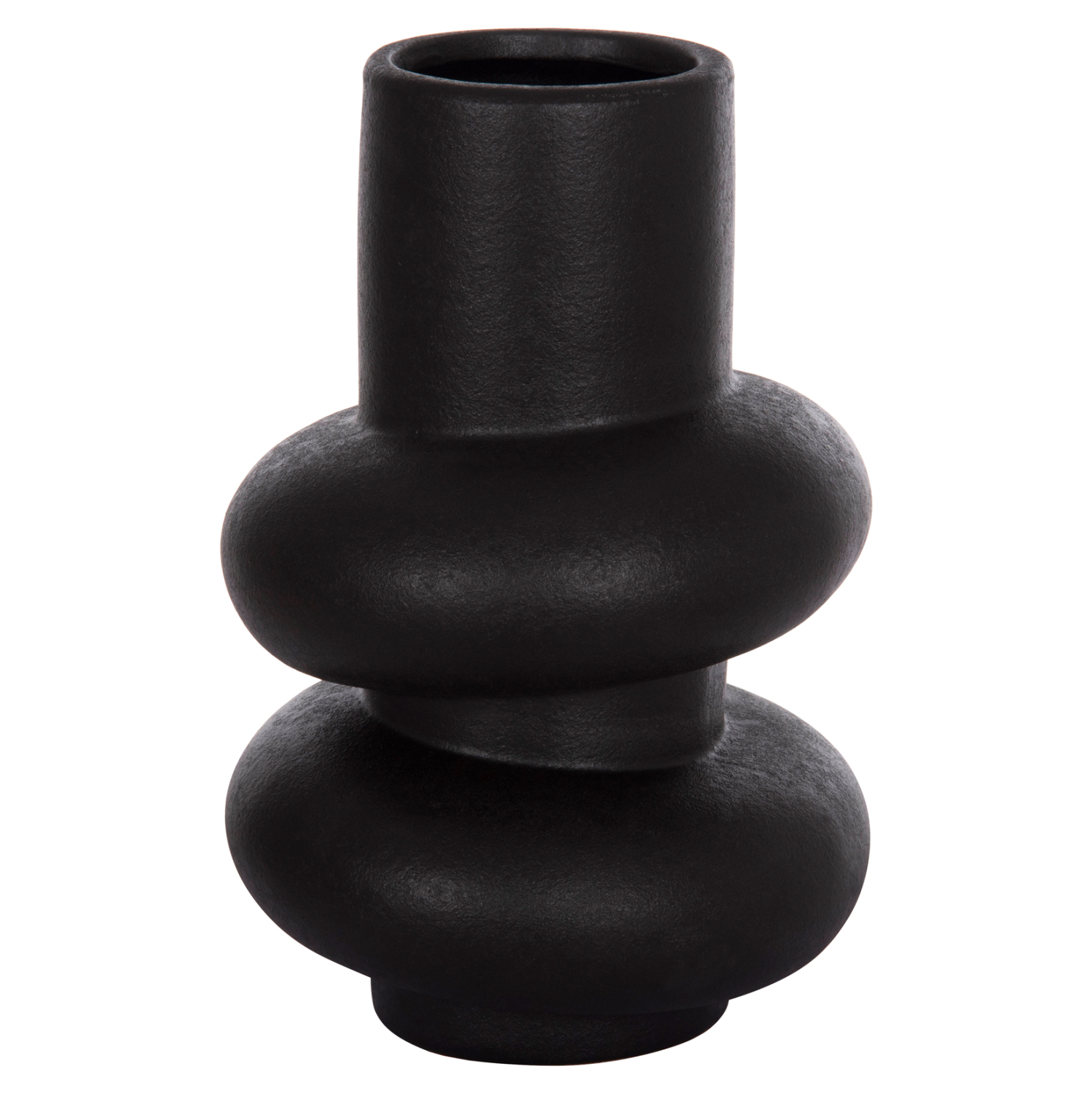 ΕΠΙΤΡΑΠΕΖΙΟ ΚΕΡΑΜΙΚΟ ΔΙΑΚΟΣΜΗΤΙΚΟ ROOK HM4627.02 ΜΑΥΡΟ ΜΑΤ Φ16x25,5Υεκ