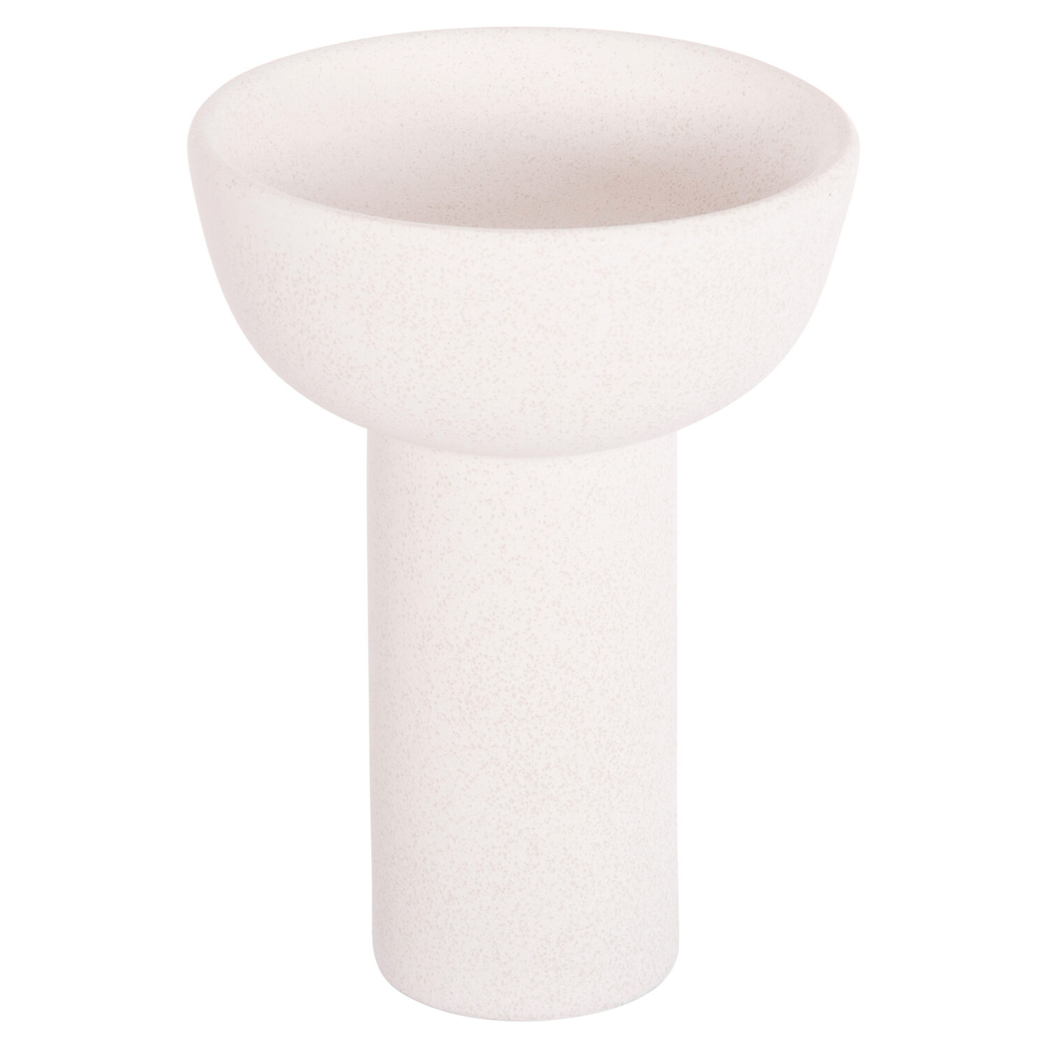 ΕΠΙΤΡΑΠΕΖΙΟ ΚΕΡΑΜΙΚΟ ΔΙΑΚΟΣΜΗΤΙΚΟ ELENDIL HM4602.01 ΥΠΟΛΕΥΚΟ ΚΡΥΣΤΑΛΛΙΚΟ Φ23x32Υ εκ.