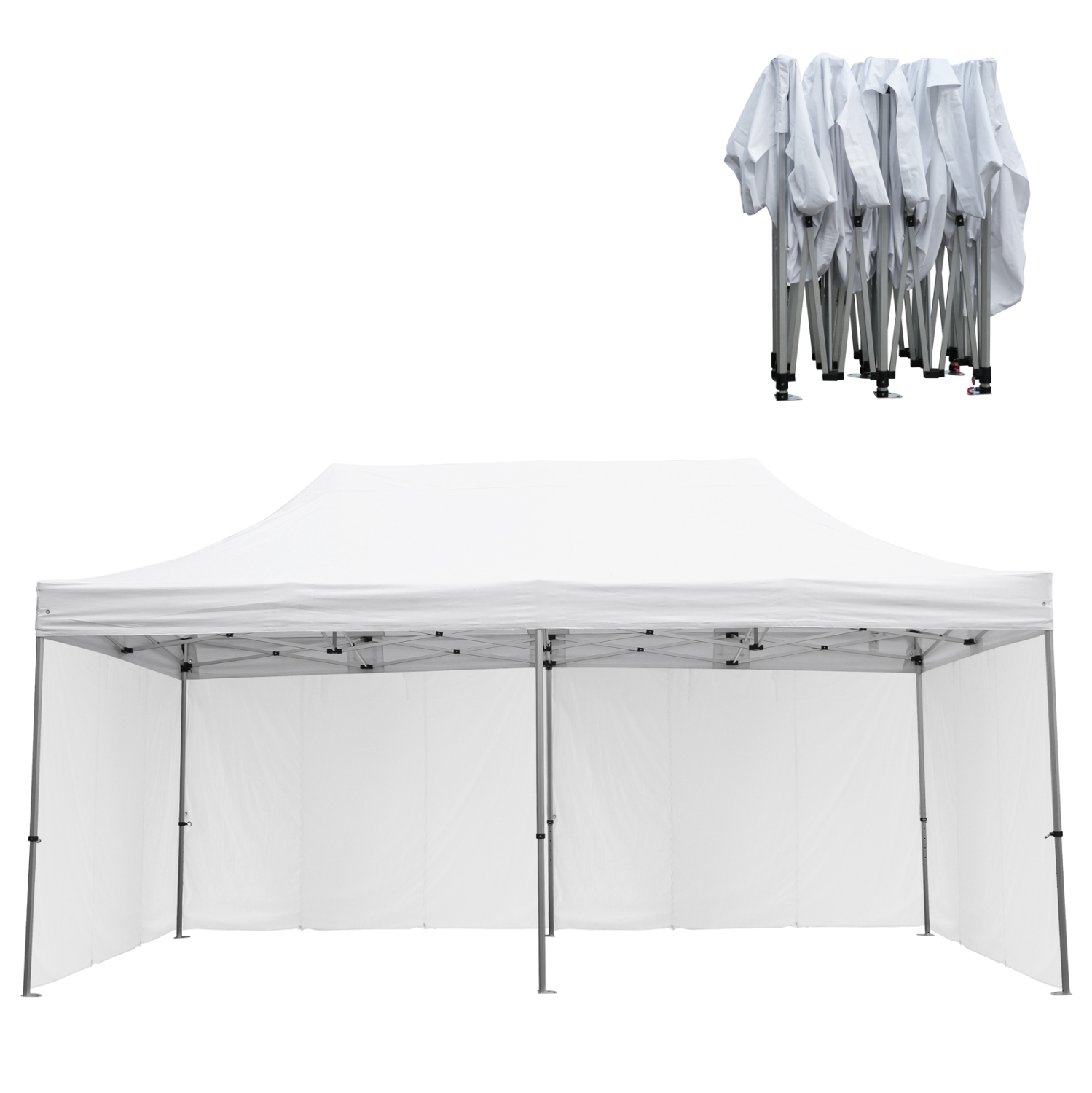 GAZEBO ΕΠΑΓΓΕΛΜΑΤΙΚΟ ΒΑΡΕΩΣ ΤΥΠΟΥ CRESSEN HM21099.01 ΠΤΥΣΣΟΜΕΝΟ ΑΛΟΥΜΙΝΙΟΥ 3x6x3,4Yμ