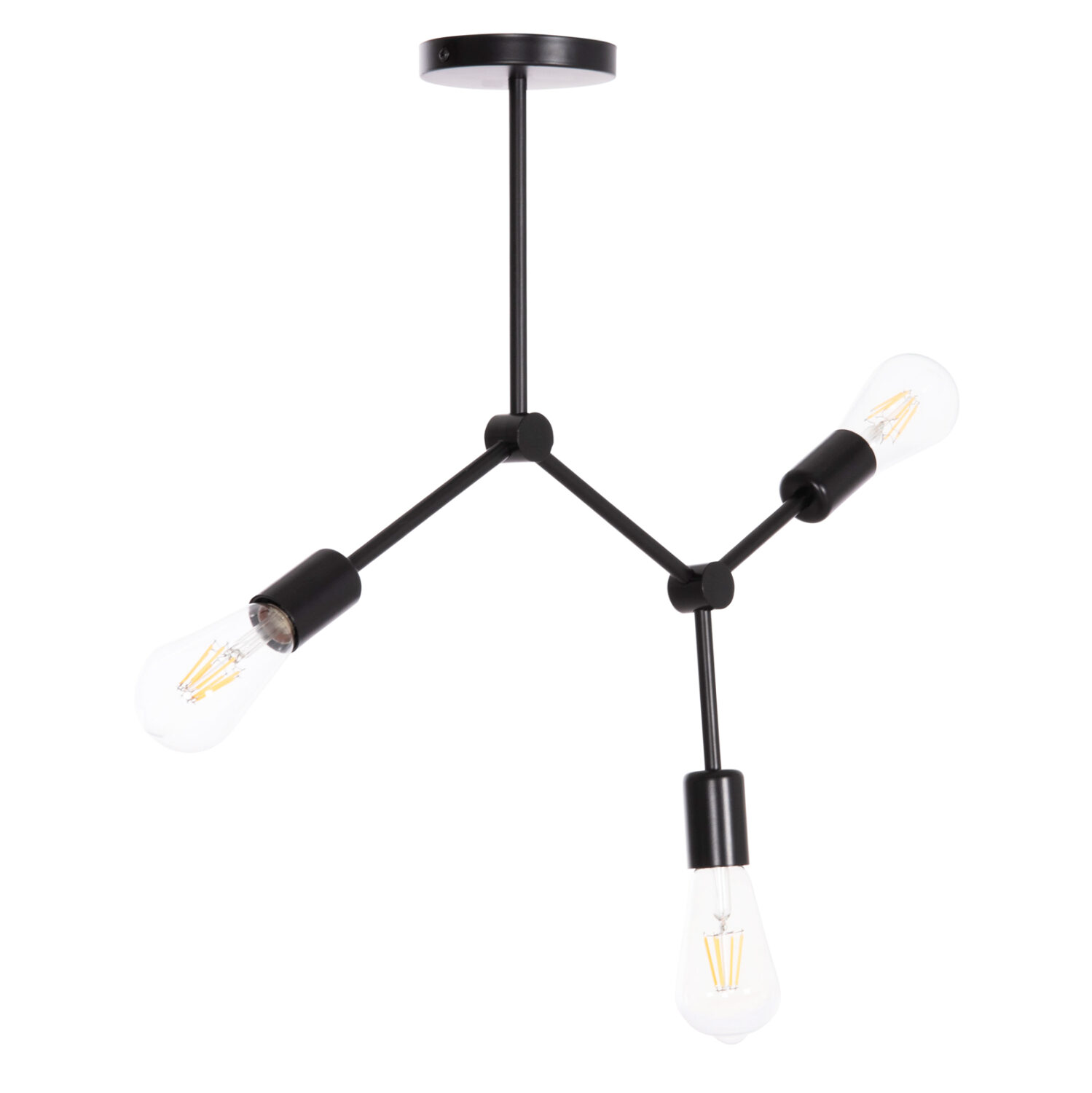ΦΩΤΙΣΤΙΚΟ ΟΡΟΦΗΣ 3-ΦΩΤΟ LIGHTY HM7404.11 ΜΕΤΑΛΛΟ ΣΕ ΜΑΥΡΟ 52x5x48Υεκ.