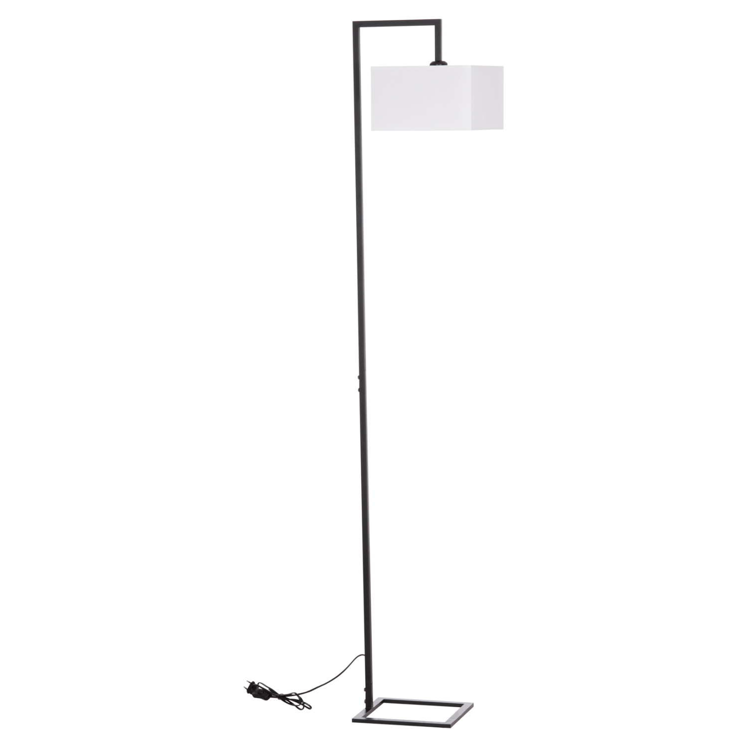 ΦΩΤΙΣΤΙΚΟ ΔΑΠΕΔΟΥ BRANS HM7532.11 ΜΕΤΑΛΛΟ ΜΑΥΡΟ--PVC ΛΕΥΚΟ ΚΑΠΕΛΟ 25x33x170Υεκ.