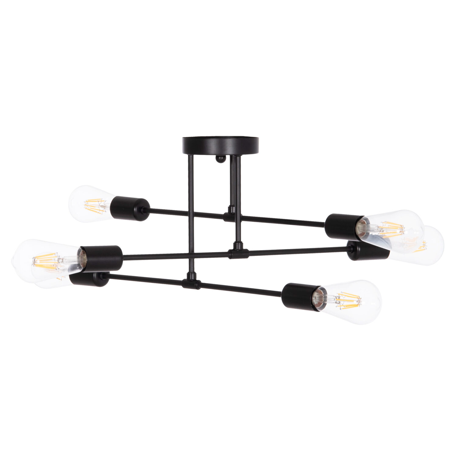ΦΩΤΙΣΤΙΚΟ ΟΡΟΦΗΣ ΠΟΛΥΦΩΤΟ LIGHTY HM7427.11 ΜΕΤΑΛΛΟ ΣΕ ΜΑΥΡΟ 51x51x23Υεκ.