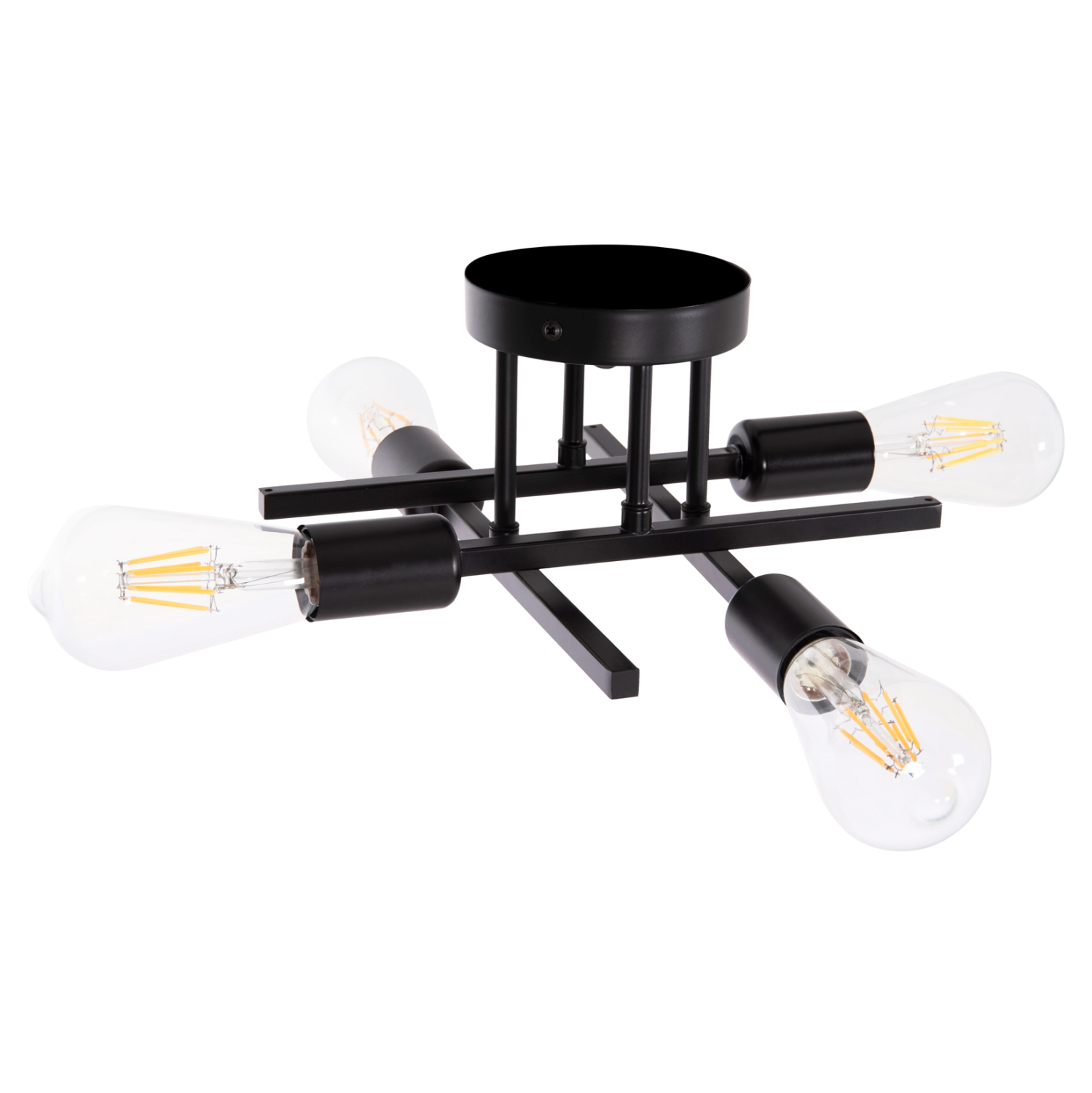 ΦΩΤΙΣΤΙΚΟ ΟΡΟΦΗΣ ΠΟΛΥΦΩΤΟ LIGHTY HM7428.11 ΜΕΤΑΛΛΟ ΣΕ ΜΑΥΡΟ 28x28x15Υεκ.