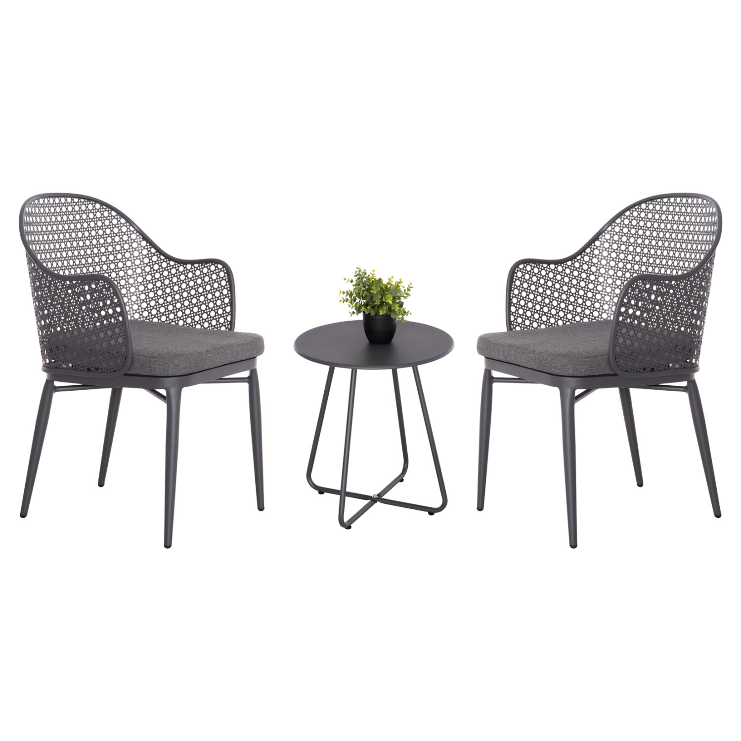 ΣΕΤ LOUNGE 3TMX ΕΞ.ΧΩΡΟΥ OREGO HM21107.01 ΑΛΟΥΜΙΝΙΟ & ΜΕΤΑΛΛΟ ΣΕ ΣΚΟΥΡΟ ΓΚΡΙ