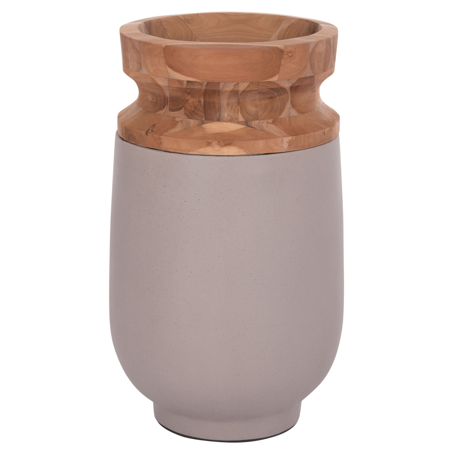 ΔΙΑΚΟΣΜΗΤΙΚΟ ΒΑΖΟ ΔΑΠΕΔΟΥ LINTER HM4662.05S FIBER CEMENT ΓΚΡΙ ΜΑΤ--ΞΥΛΟ ΤΕΑΚ Φ34x60Υεκ