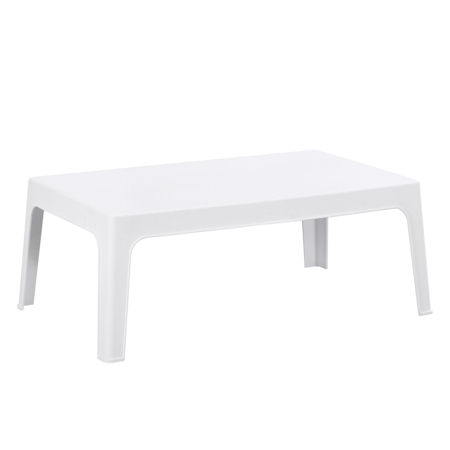 ΤΡΑΠΕΖΑΚΙ ΟΡΘΟΓΩΝΙΟ SLEEK HM6367.01 ΠΟΛΥΠΡΟΠΥΛΕΝΙΟ ΣΕ ΛΕΥΚΟ 105x64x40Υεκ.