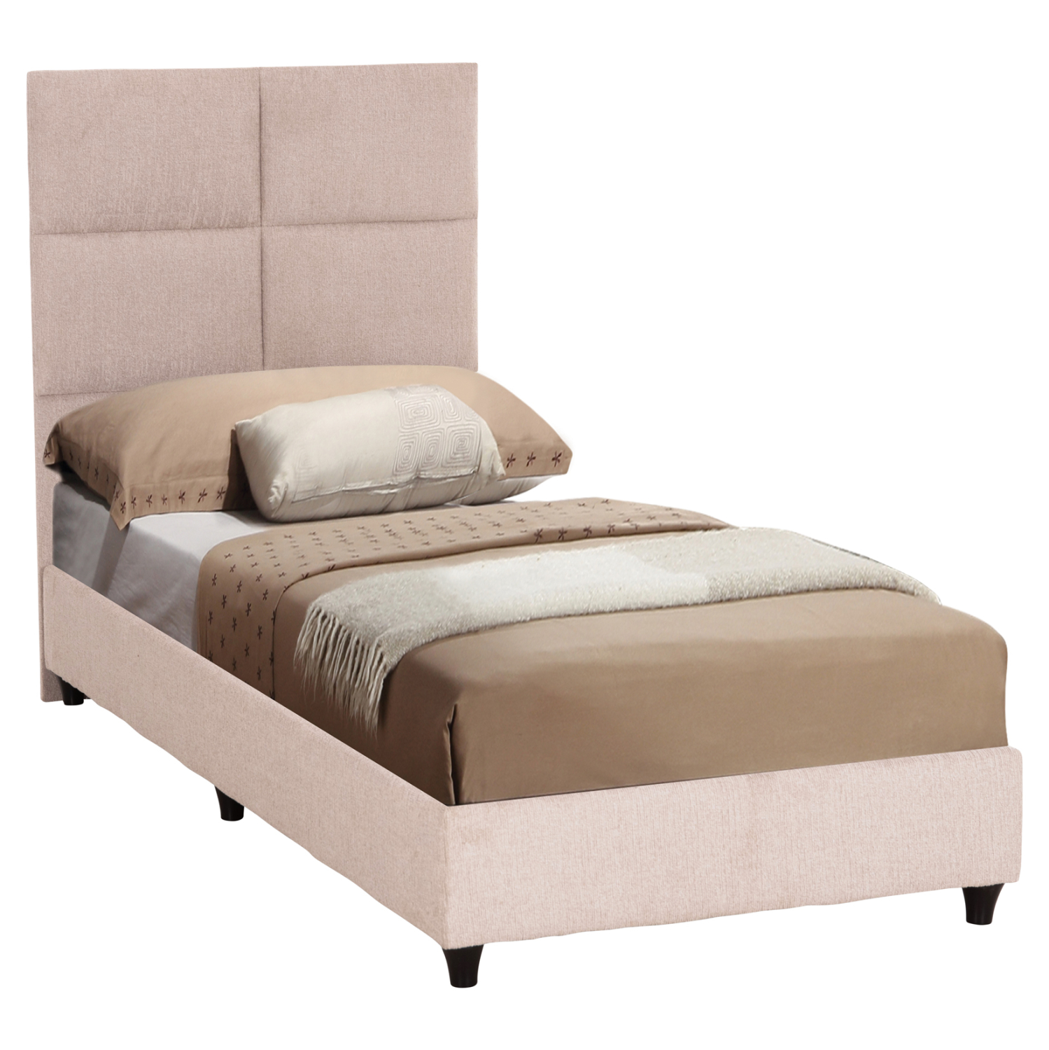 ΚΡΕΒΑΤΙ ΜΟΝΟ MILO HM652.32 ΜΠΕΖ TEDDY ΥΦΑΣΜΑ ΓΙΑ ΣΤΡΩΜΑ 90x200εκ