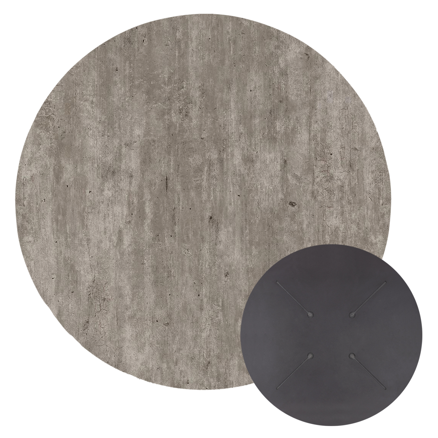 ΕΠΙΦΑΝΕΙΑ ΤΡΑΠΕΖΙΟΥ HPL ΣΤΡΟΓΓΥΛΗ HM5841.37 CONCRETE Φ60εκ.