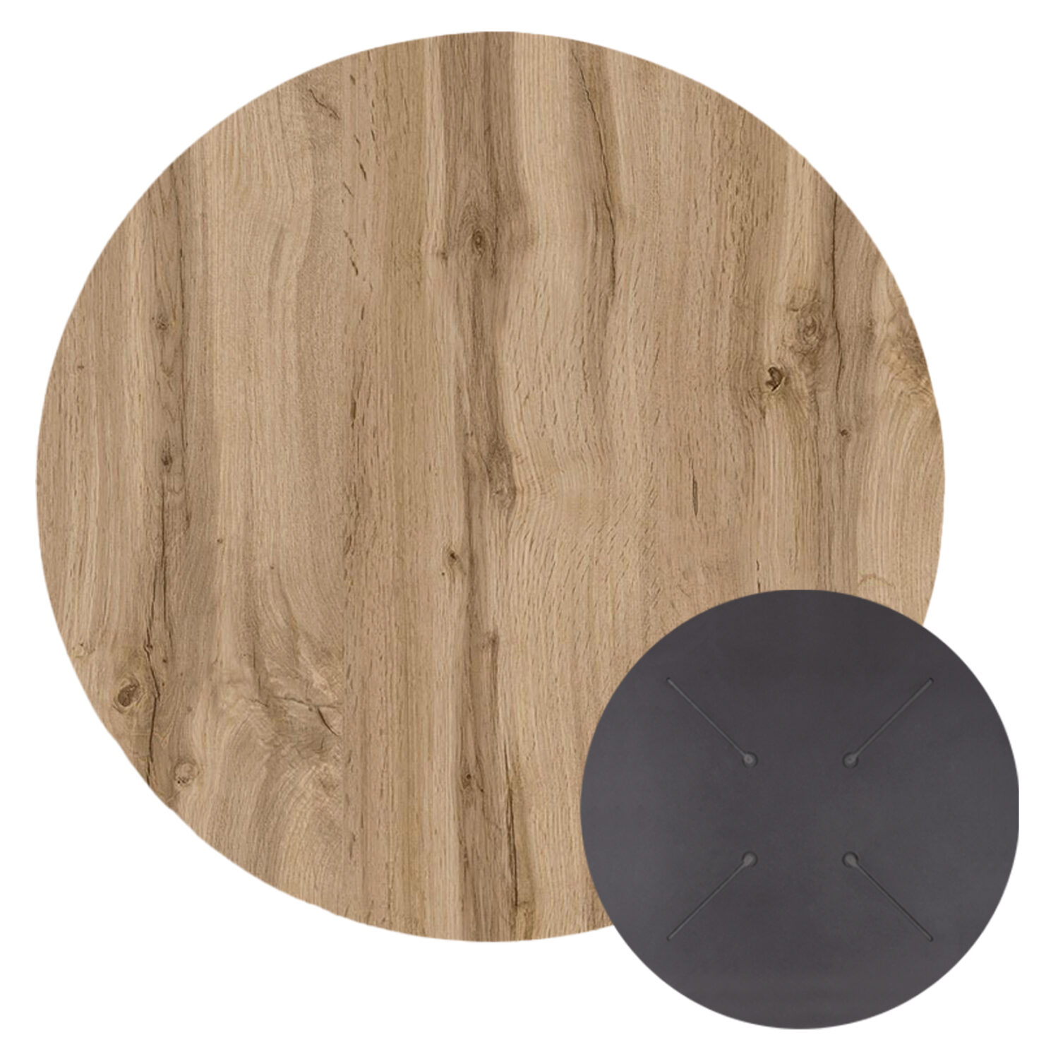 ΕΠΙΦΑΝΕΙΑ ΤΡΑΠΕΖΙΟΥ HPL ΣΤΡΟΓΓΥΛΗ HM5841.36 SONAMA OAK Φ60εκ.