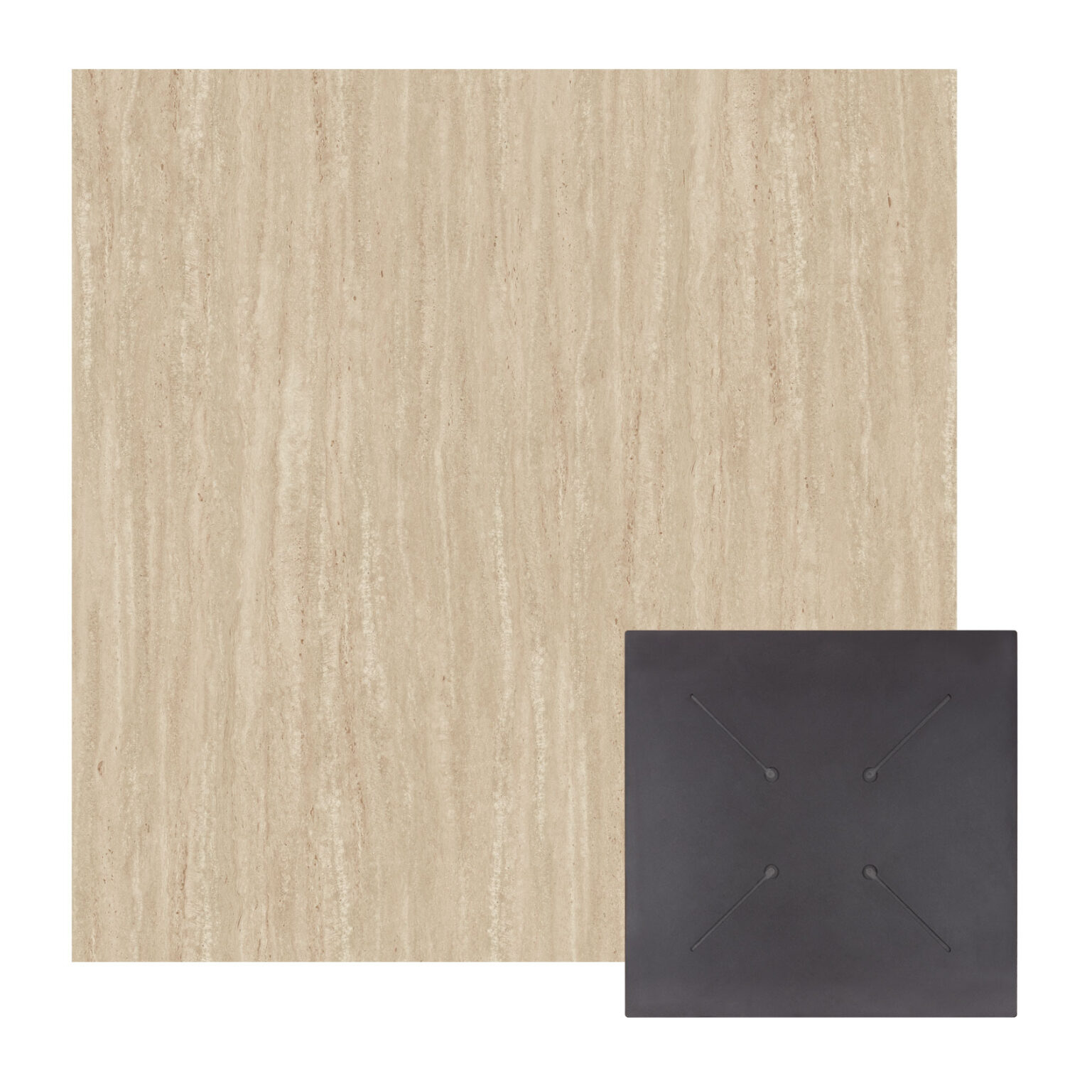 ΕΠΙΦΑΝΕΙΑ ΤΡΑΠΕΖΙΟΥ HPL ΤΕΤΡΑΓΩΝΗ HM5839.35 TRAVERTINE 80x80εκ.