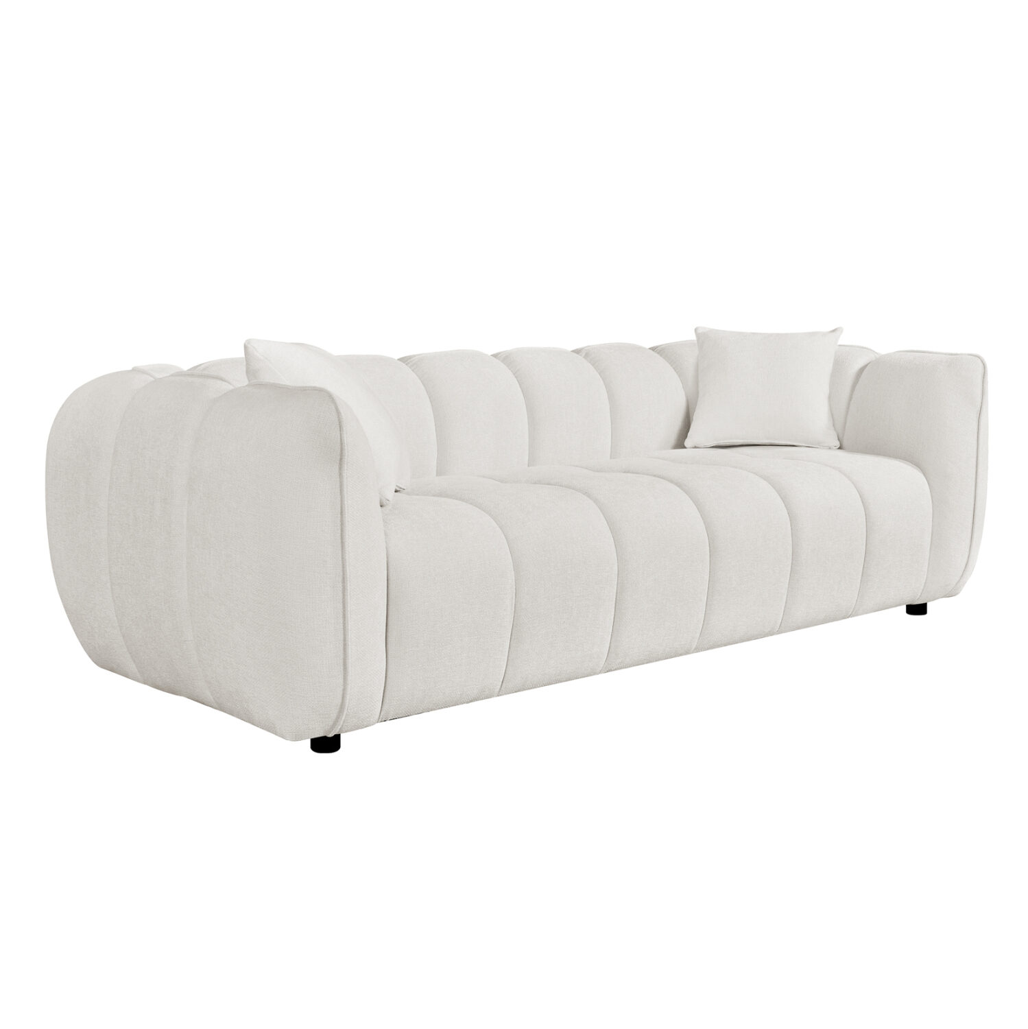 ΚΑΝΑΠΕΣ 3-ΘΕΣΙΟΣ LYKKE HM3323.02 ΕΚΡΟΥ ΥΦΑΣΜΑ 229x89x70Υεκ