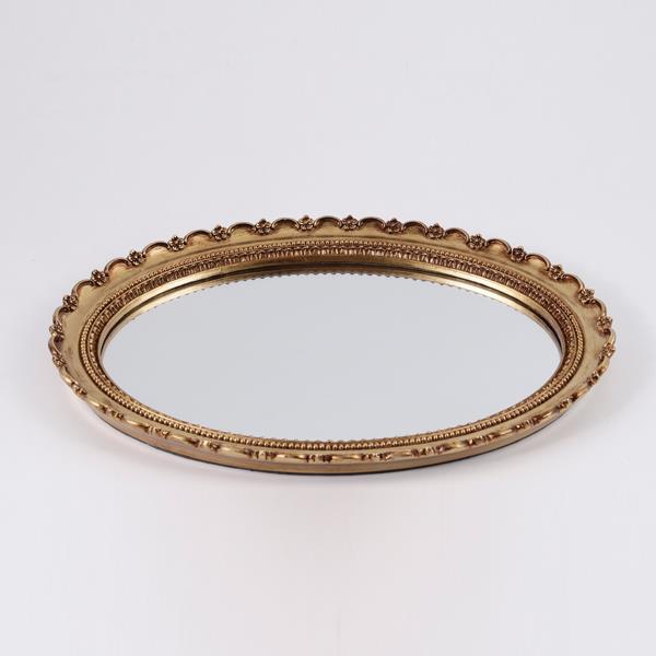 ΔΙΣΚΟΣ ΠΟΛΥΡΕΖΙΝ ΜΕ ΚΑΘΡΕΠΤΗ ΧΡΥΣΟΣ 35x26x3cm|752-16133