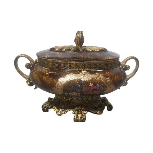 ΦΟΝΤΑΝΙΕΡΑ ΠΟΛΥΡΕΖΙΝ ΚΑΦΕ - ΧΡΥΣΟ 26.5x15x18cm|819-02106