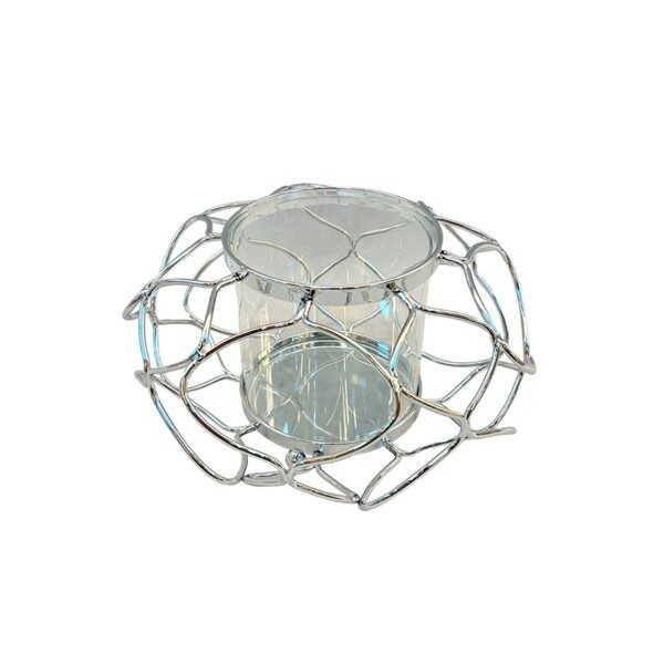 ΚΗΡΟΠΗΓΙΟ ΜΕΤΑΛΛΙΚΟ - ΓΥΑΛΙΝΟ ΑΣΗΜΙ 20x12cm|819-02081